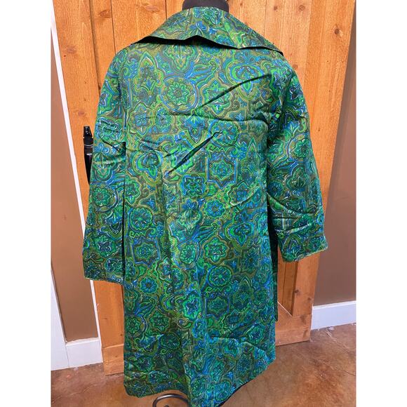 Women's Large Reversible Trapeze Coat Jacket Water Resistance Lightweight - Picture 4 of 7